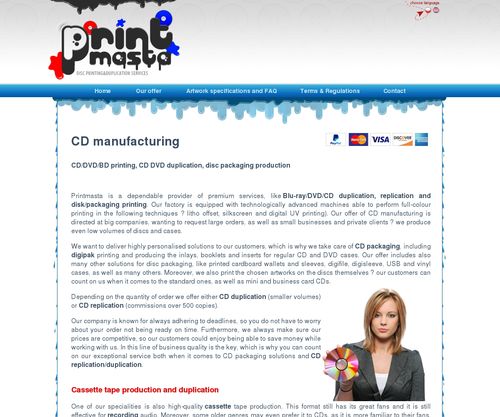 Printmasta / CD - printing and packaging